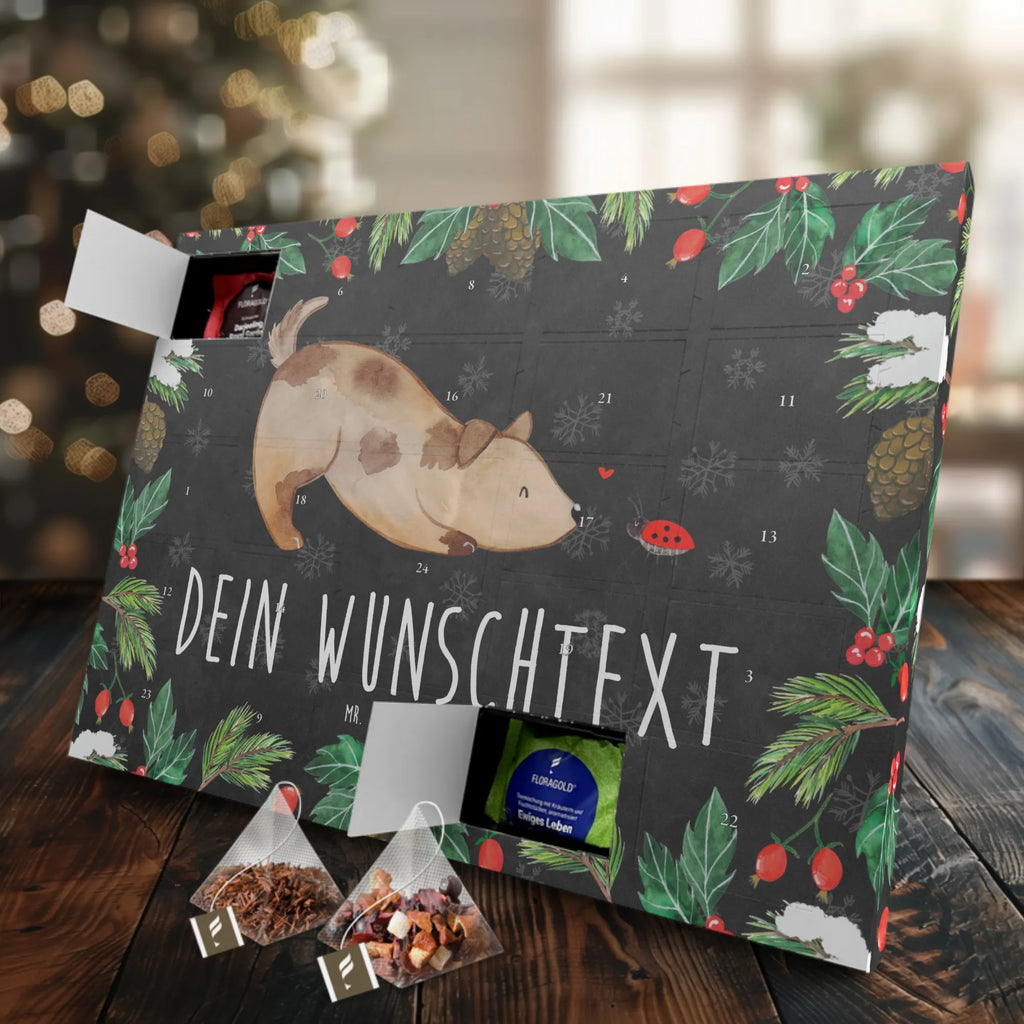 Personalisierter Tee Adventskalender Hund Marienkäfer Personalisierter Tee Adventskalender, Hunderasse, Hundebesitzer, Sprüche, Tierliebhaber, Hundemotiv, Haustier, Hund, Marienkäfer, Mischling, Hunde, Hundespruch, Mischlinghund
