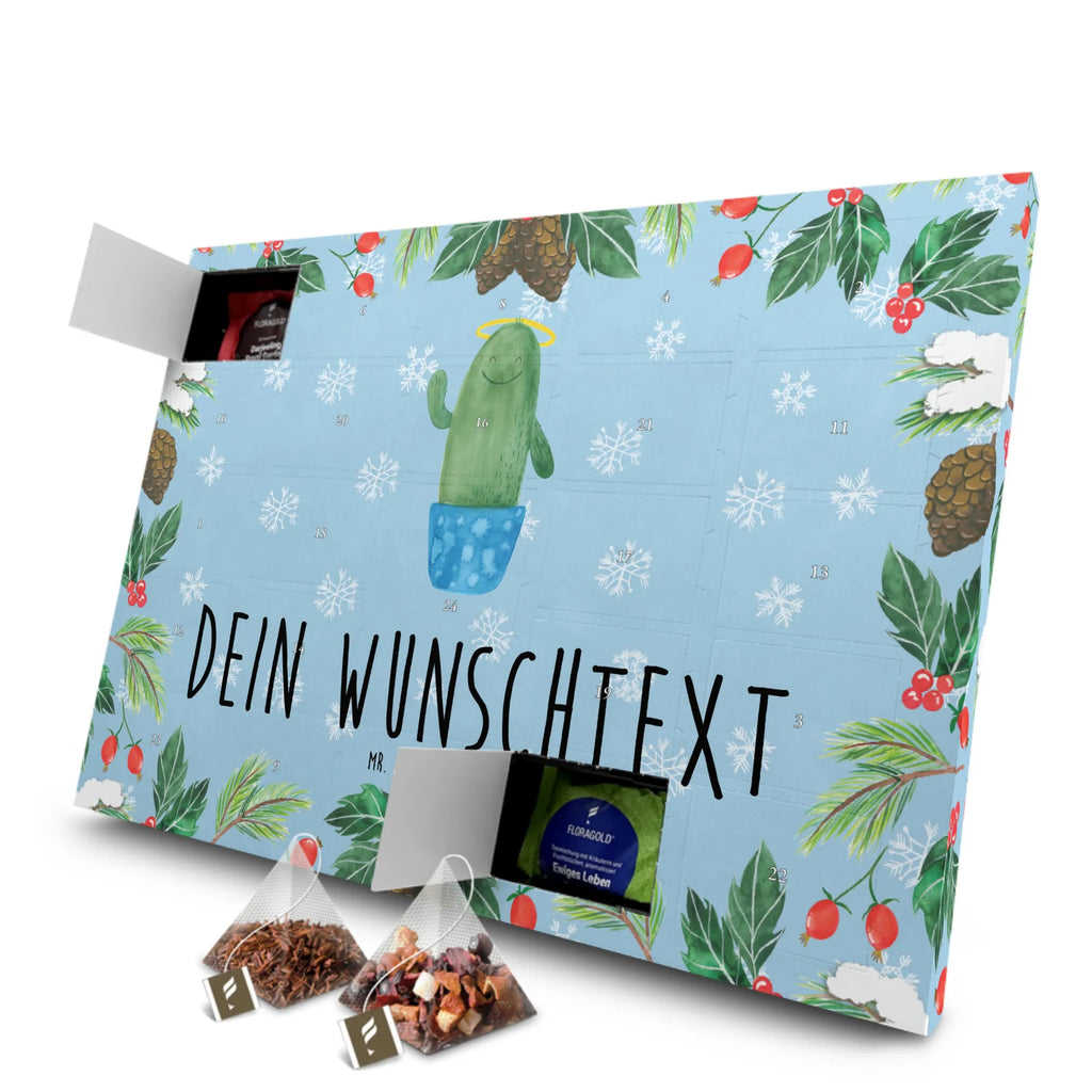 Personalisierter Tee Adventskalender Kaktus Heilig Personalisierter Tee Adventskalender, Kaktus, Kakteen, Bruder, Schwestern, Schwester, Freundin, Kind, Eltern, Familie, Frech, Lustig, Heiligenschein