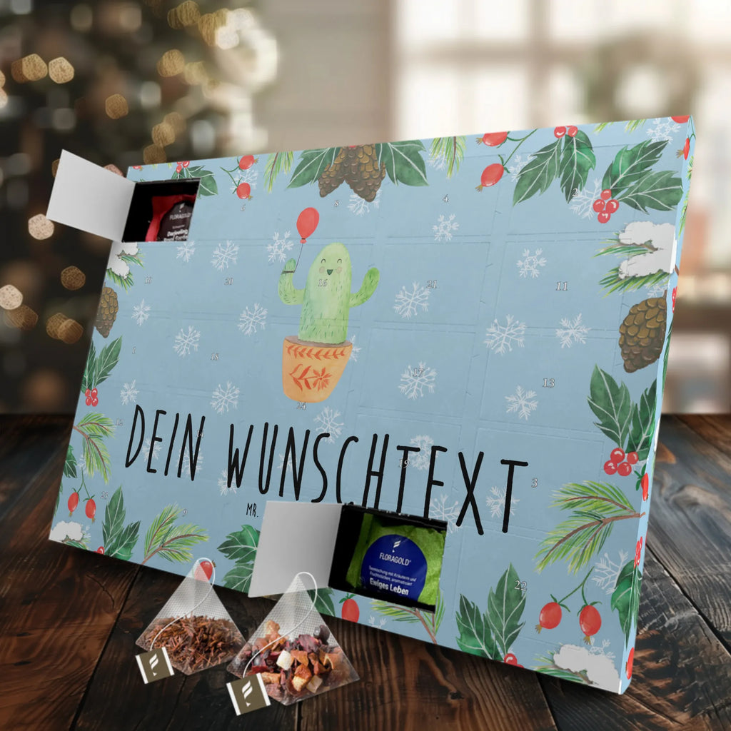 Personalisierter Tee Adventskalender Kaktus Luftballon Personalisierter Tee Adventskalender, Kaktus, Kakteen, Büro, Ausbildung, Büroalltag, Stress, Freundin, Neustart, Freude, Freund, Luftballon, Prüfung