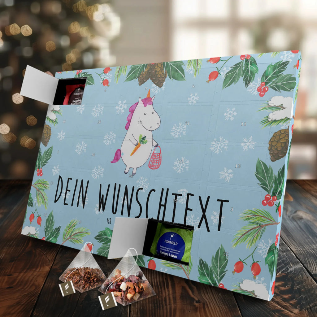 Personalisierter Tee Adventskalender Einhorn Gemüse Personalisierter Tee Adventskalender, Einhorn, Einhorn Deko, Einhörner, Unicorn, Wochenmarkt, Gemüse, Biomarkt