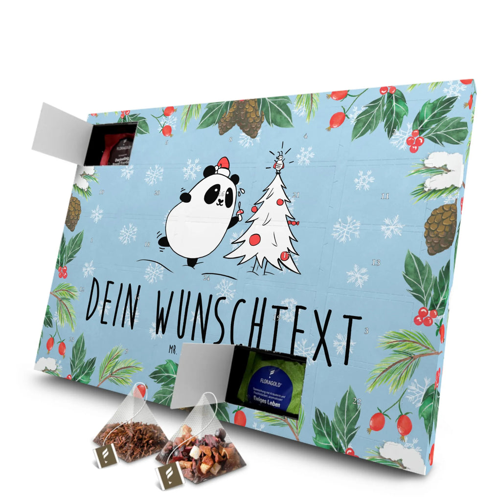 Personalisierter Tee Adventskalender Panda Weihnachtszeit Personalisierter Tee Adventskalender