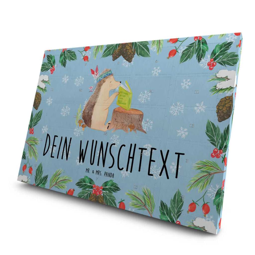 Personalisierter Tee Adventskalender Igel Federschmuck Personalisierter Tee Adventskalender, Waldtiere, Tiere, Indianer, Abenteuer, Camping, Lagerfeuer, Igel