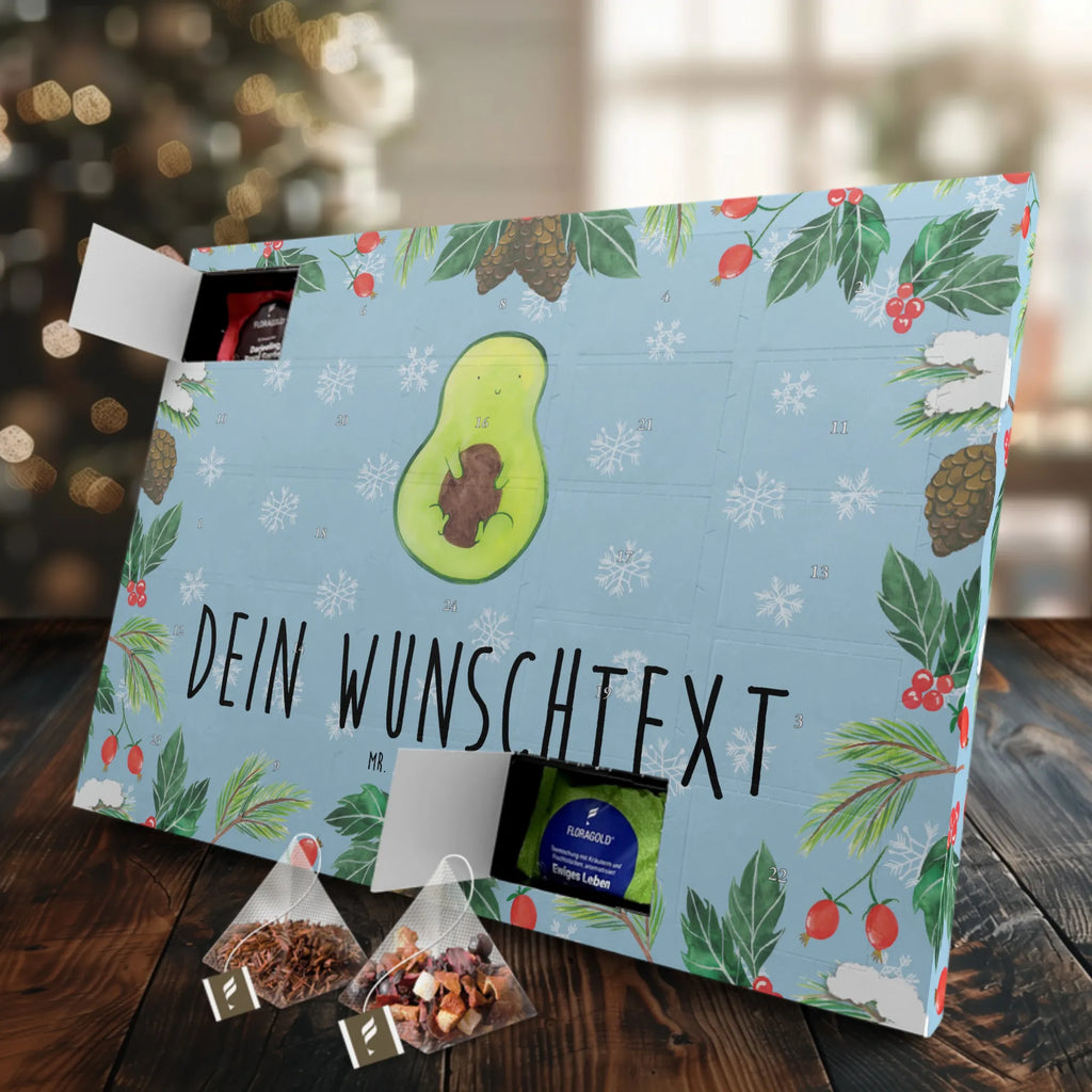 Personalisierter Tee Adventskalender Avocado Kern Personalisierter Tee Adventskalender, Vegan, Gesund, Avocado, Veggie, Avokado, Spruch Leben, Pflanze, Avocadokern, Kern