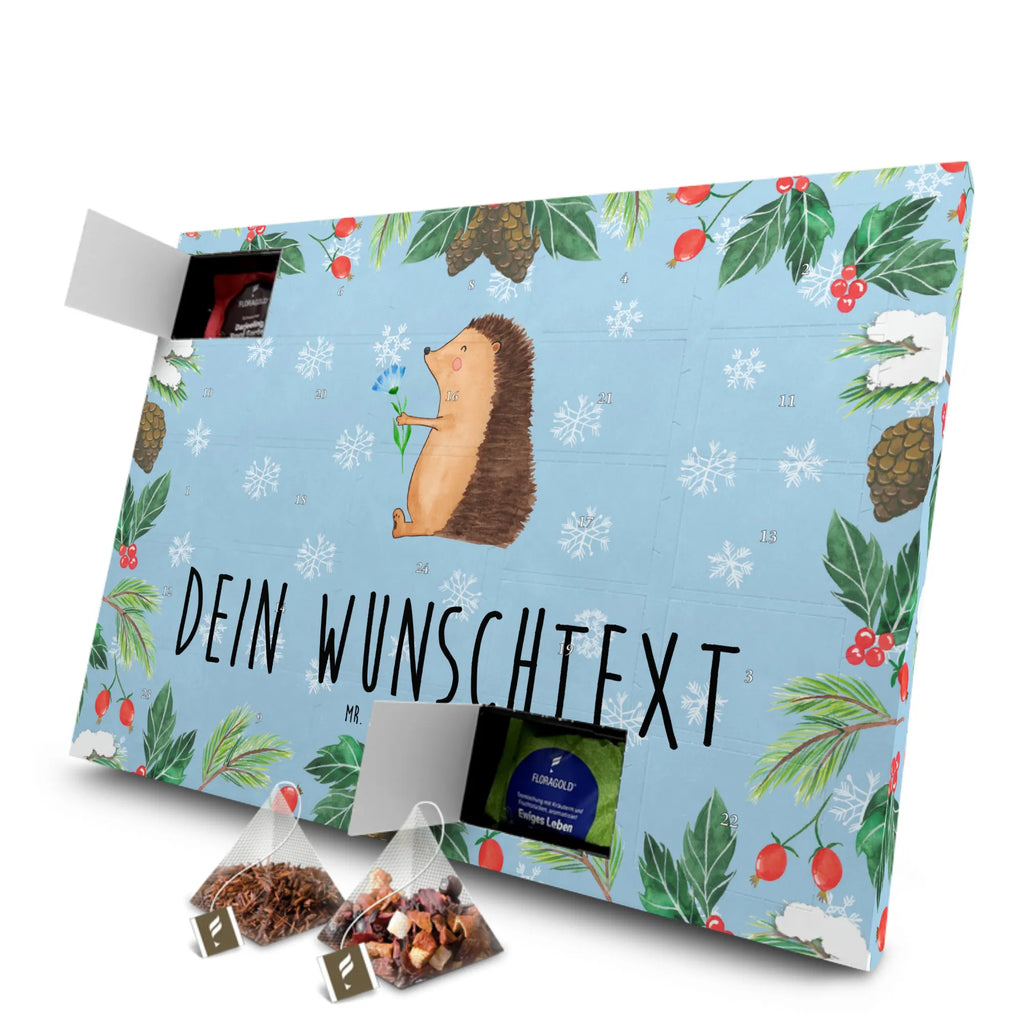 Personalisierter Tee Adventskalender Igel Blumen Personalisierter Tee Adventskalender, Tiermotive, Tiere, Gute Laune, Lustige Sprüche, krank, Genesungswünsche, Krankenhaus, Krankheit, Besuch, Igel, Gute Besserung