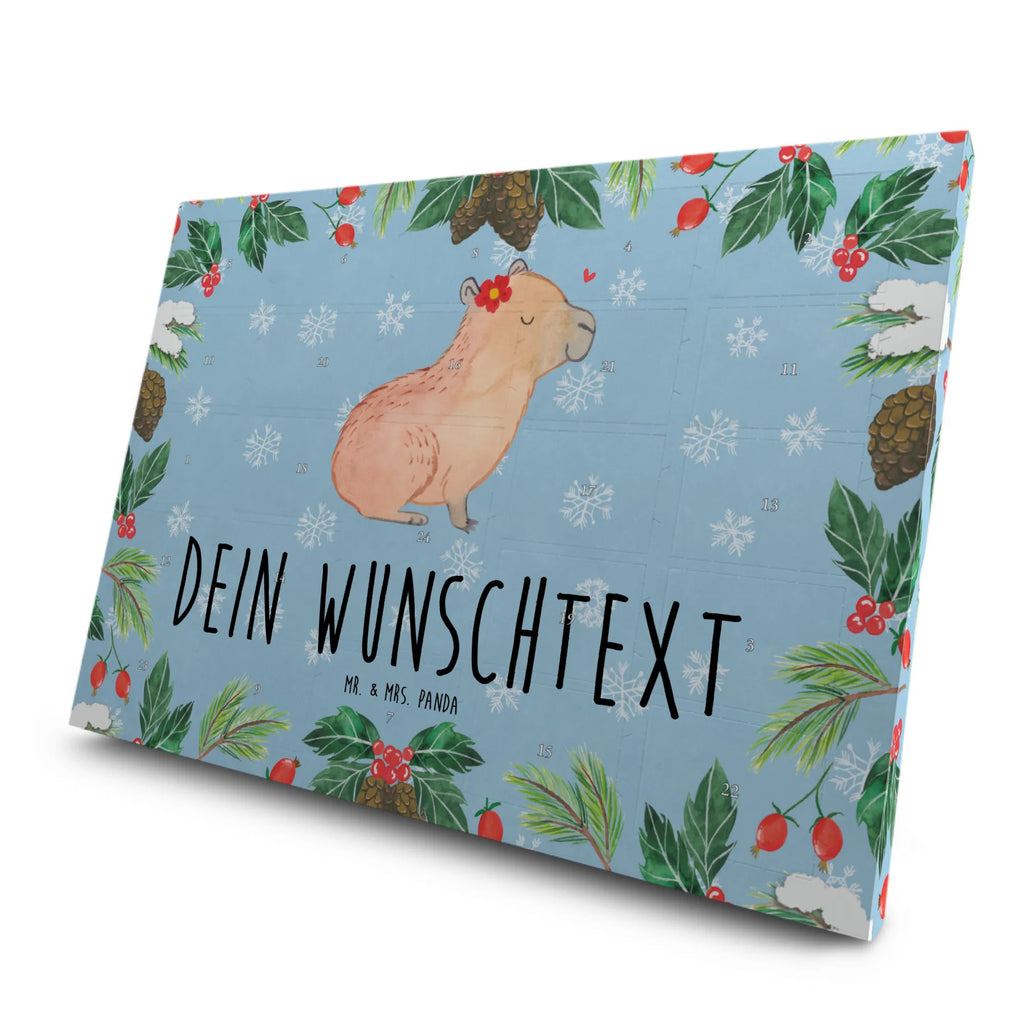 Personalisierter Tee Adventskalender Capybara Blume Personalisierter Tee Adventskalender, Tiermotive, Tiere, Gute Laune, Lustige Sprüche, Capybara