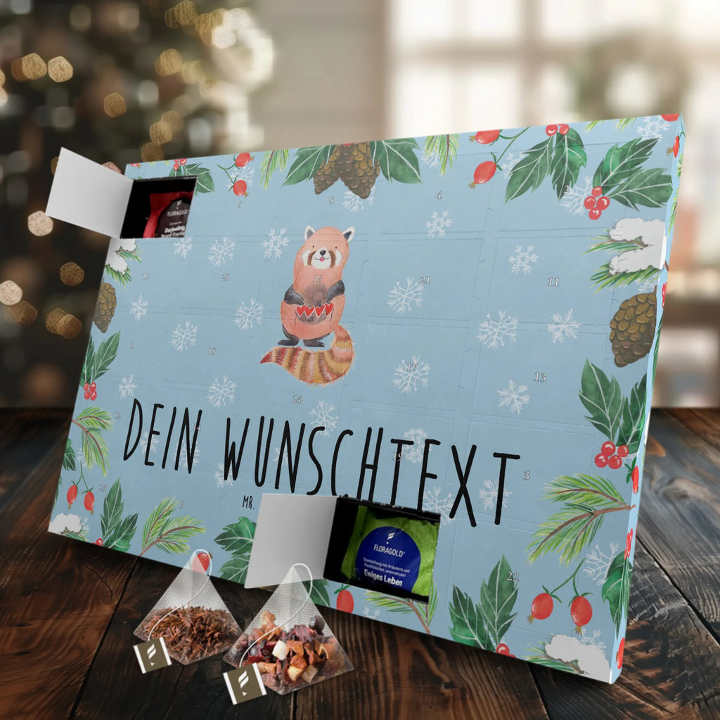 Personalisierter Tee Adventskalender Roter Panda Personalisierter Tee Adventskalender, Tiermotive, Tiere, Gute Laune, Lustige Sprüche, Liebe, Panda, Liebling, Lieblingsmensch, Rot, Herz