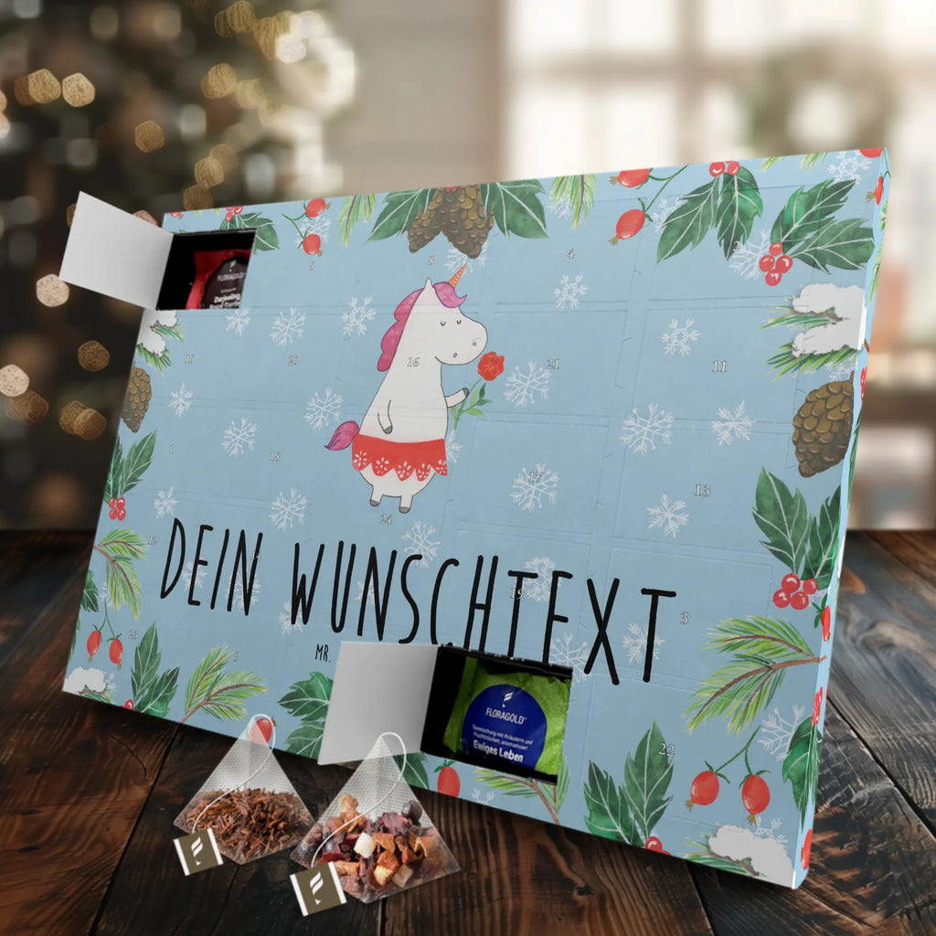 Personalisierter Tee Adventskalender Einhorn Dame Personalisierter Tee Adventskalender, Unicorn, Einhorn, Einhörner, Einhorn Deko, Trennung, Frau, Bachelorette, Schluss machen, Abfuhr, Feine Dame, Freundin, Dame, Lady, Bachelor