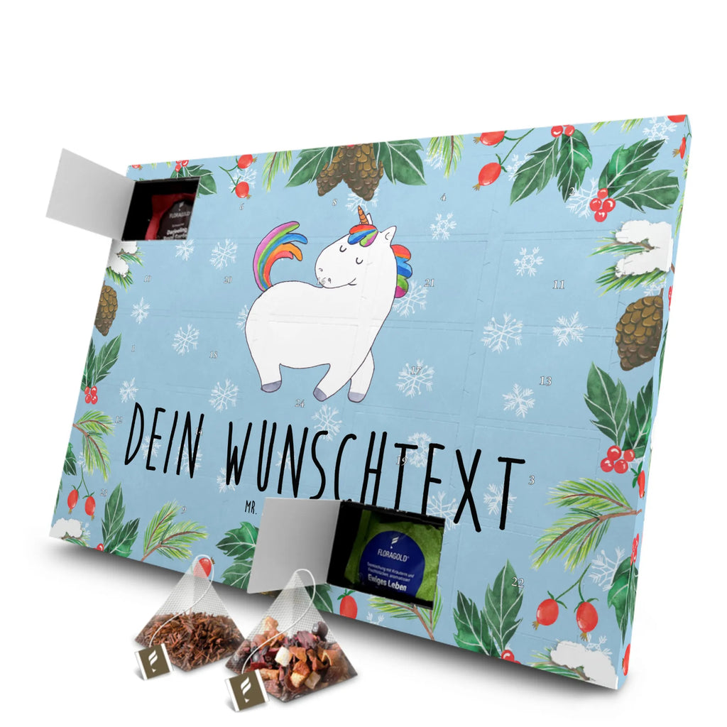 Personalisierter Tee Adventskalender Einhorn Stolzieren Personalisierter Tee Adventskalender, Einhorn, Einhorn Deko, Einhörner, Unicorn, Reiten, Reiter, Pferd, Freundin, Geschenk, Bunt, Stolz, Anders