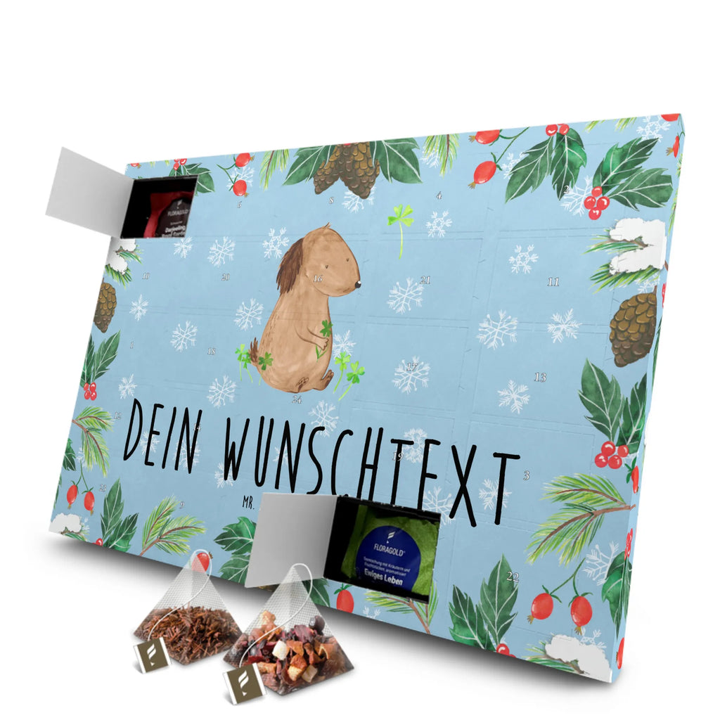 Personalisierter Tee Adventskalender Hund Kleeblatt Personalisierter Tee Adventskalender, Hunderasse, Tierliebhaber, Hundemotiv, Haustier, Hundebesitzer, Hund, Sprüche, Glücksbringer, Achtsamkeit, Tagträume, Glück, Selbstliebe, Neuanfang, Kleeblatt, Motivation, Geschenk