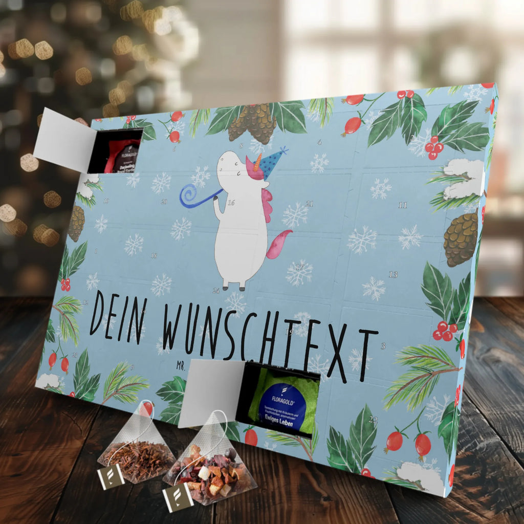Personalisierter Tee Adventskalender Einhorn Party Personalisierter Tee Adventskalender, Einhorn, Einhorn Deko, Einhörner, Unicorn, Geburtstag, Feier, Konfetti, Glitzer, Club, Party, Fest, Alkohol, Disco