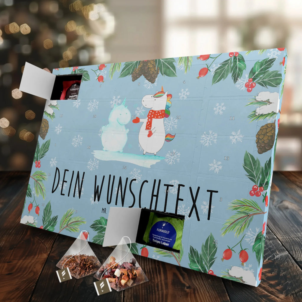 Personalisierter Tee Adventskalender Einhorn Schneemann Personalisierter Tee Adventskalender, Einhorn, Einhorn Deko, Einhörner, Unicorn, Handschuhe, X-Mas, Schneemann, Schnee, kalt, Mütze, Winter, Kuchen, Weihnachten