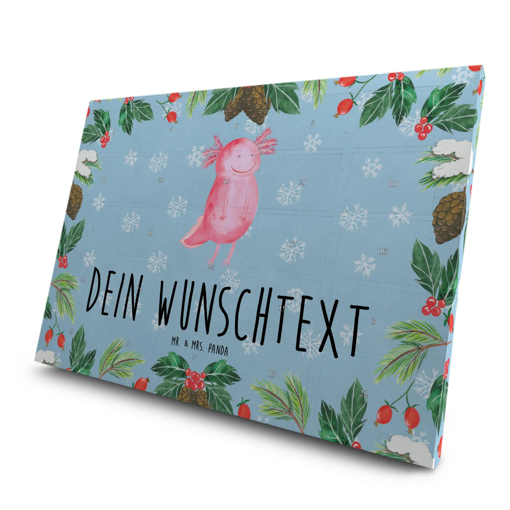 Personalisierter Tee Adventskalender Axolotl Glücklich Personalisierter Tee Adventskalender, Axolotl, Molch, Lurch, Motivation, Lurche, Schwanzlurch, Gute Laune, Axolot