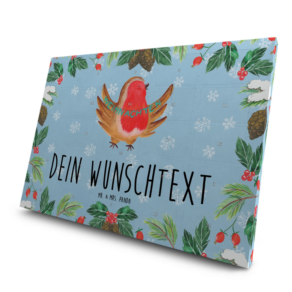 Personalisierter Tee Adventskalender Rotkehlchen Weihnachten Personalisierter Tee Adventskalender, Advent, Winter, Heiligabend, Wintermotiv, Nikolaus, Weihnachten, Weihnachtsdeko, Vogel, Frohe Weihnachten, Weihnachtsgruß, Xmas, Weihnachtsmotiv