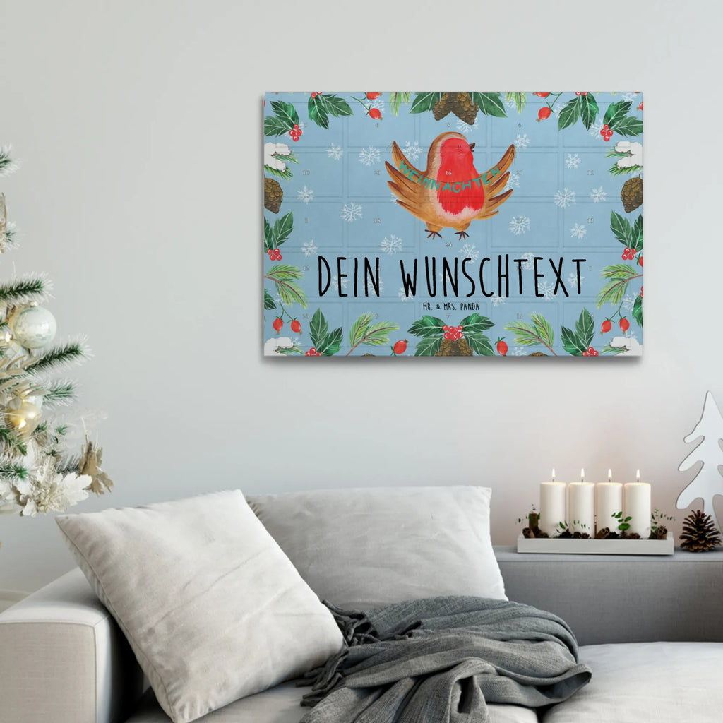 Personalisierter Tee Adventskalender Rotkehlchen Weihnachten Personalisierter Tee Adventskalender, Nikolaus, Winter, Advent, Heiligabend, Wintermotiv, Weihnachten, Weihnachtsdeko, Vogel, Weihnachtsmotiv, Frohe Weihnachten, Weihnachtsgruß, Xmas