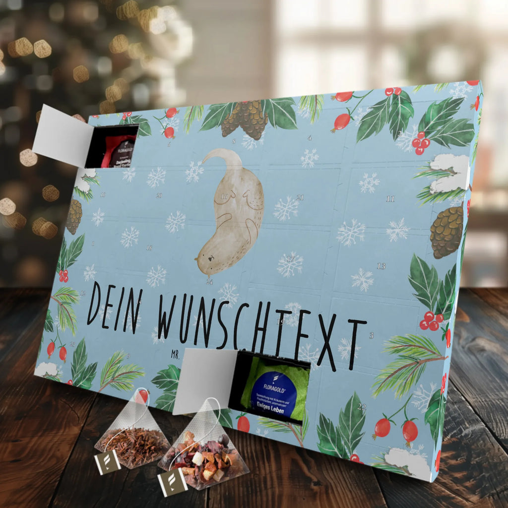 Personalisierter Tee Adventskalender Otter Kopfüber Personalisierter Tee Adventskalender, Seeotter, Otter, Fischotter, Otter Seeotter See Otter