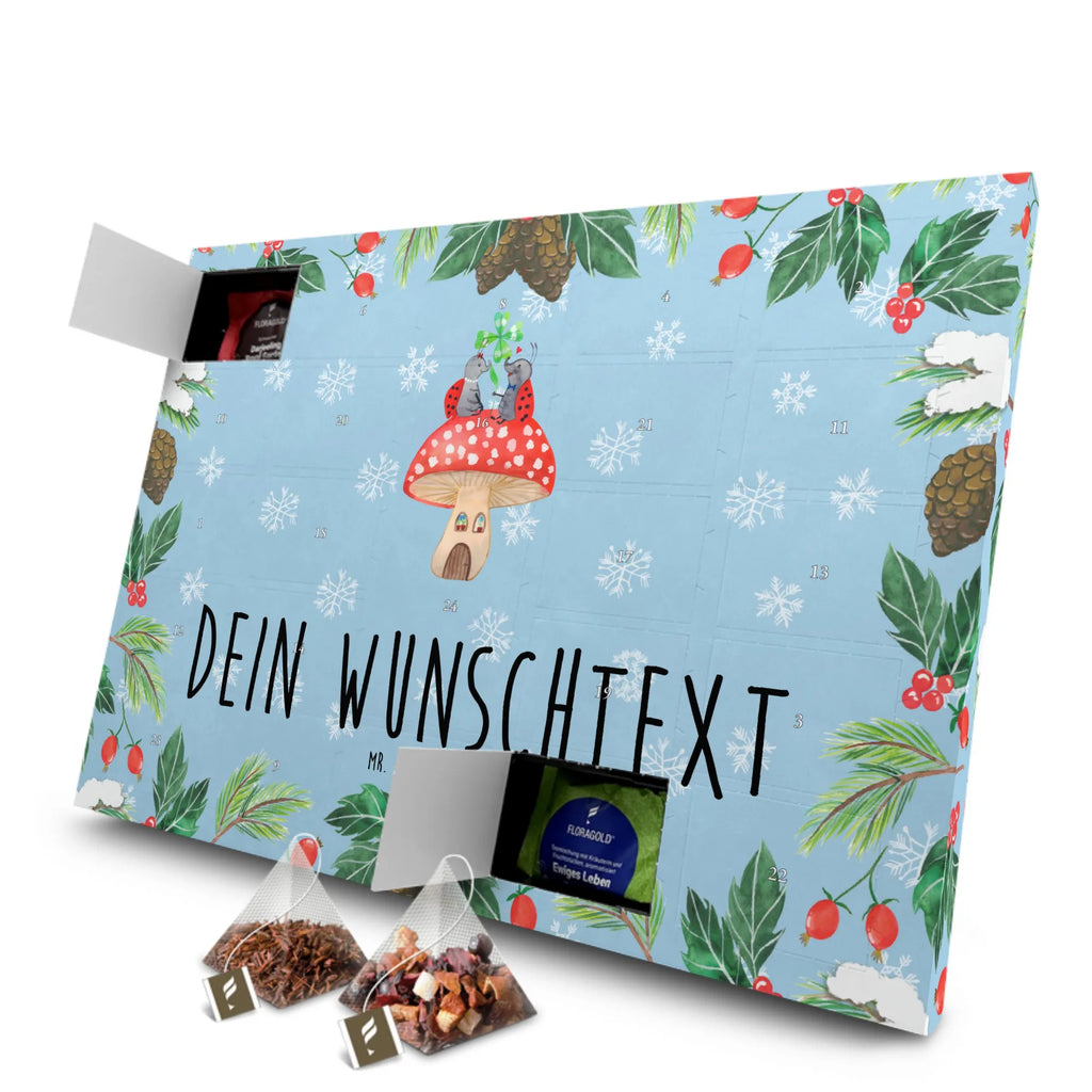 Personalisierter Tee Adventskalender Marienkäfer Fliegenpilz Personalisierter Tee Adventskalender, Tiermotive, Tiere, Gute Laune, Lustige Sprüche, Wohnung, Fleigenpilzhaus, Marienkäfer, Zuhause, Fliegenpilz, Haus