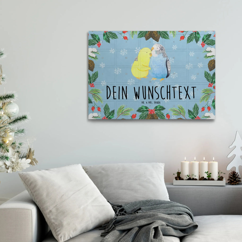 Personalisierter Tee Adventskalender Wellensittich Liebe Personalisierter Tee Adventskalender, Freund, Freundin, Jahrestag, Verlobung, Liebesgeschenk, Ehefrau, Heiratsantrag, Heiraten, Hocheitstag, Ehemann, Partner, Liebe, Vertrauen, Wellensittich, Kuscheln, Nähe, Vögel