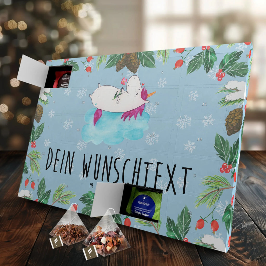 Personalisierter Tee Adventskalender Einhorn Verliebt Personalisierter Tee Adventskalender, Einhorn, Einhorn Deko, Einhörner, Unicorn, Freundin, Wolke, Verliebt, Liebe, Liebesbeweis
