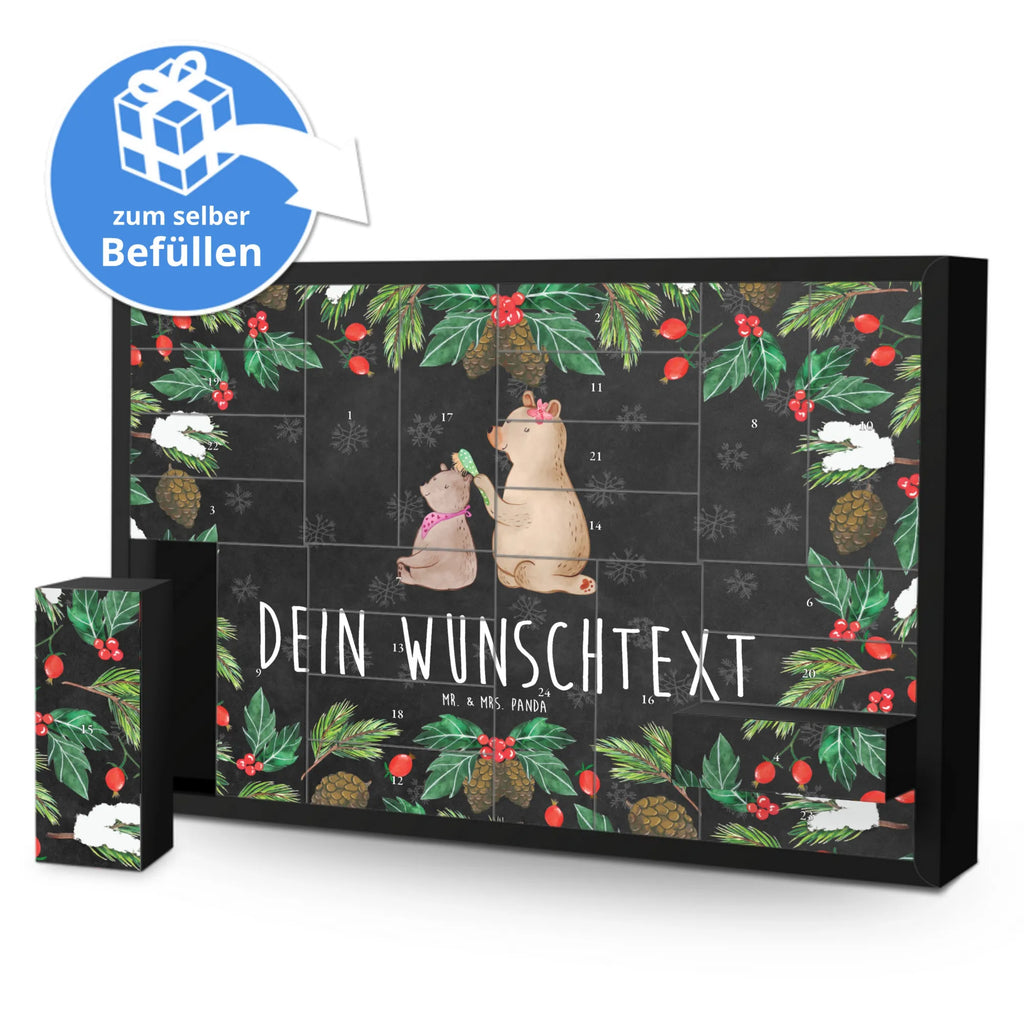 Personalisierter Befüllbarer Adventskalender Bär Kind Adventskalender Zum Selbst Befüllen, Befüllbarer Adventskalender, Mama, Oma, Opa, Schwester, Papa, Bruder, Muttertag, Vatertag, Familie, Geschenk, Mutter, Mutti