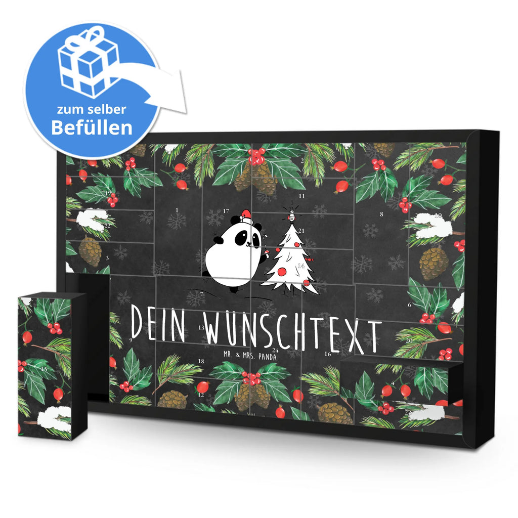 Personalisierter Befüllbarer Adventskalender Panda Weihnachtszeit Adventskalender Zum Selbst Befüllen, Befüllbarer Adventskalender
