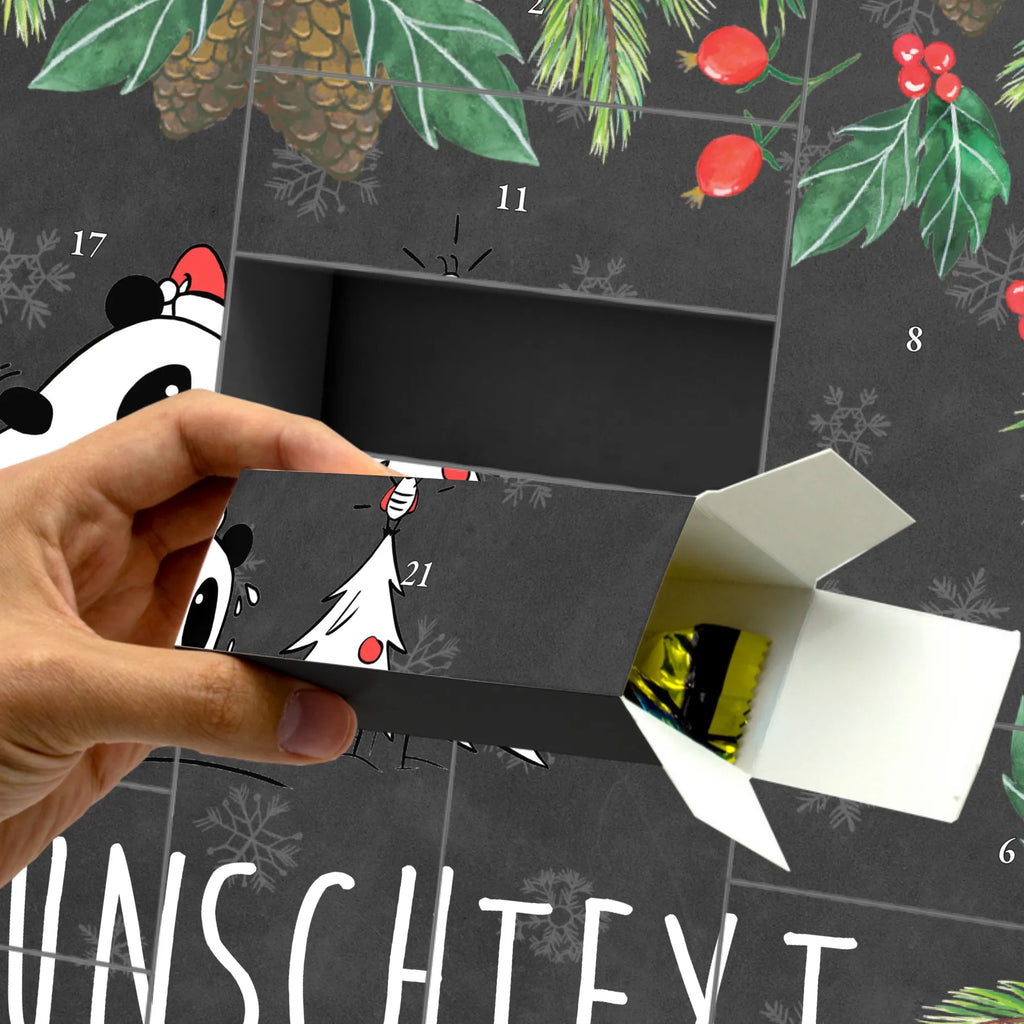 Personalisierter Befüllbarer Adventskalender Panda Weihnachtszeit Adventskalender Zum Selbst Befüllen, Befüllbarer Adventskalender