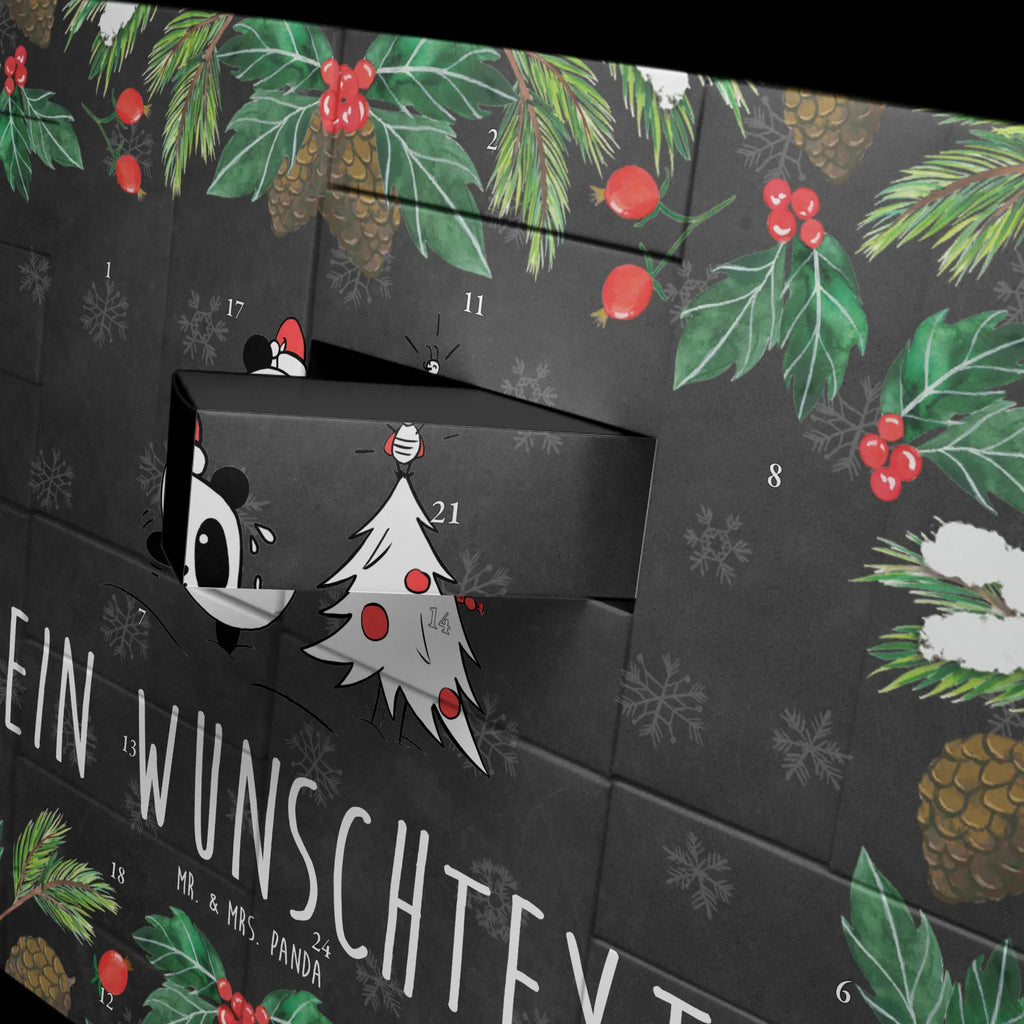 Personalisierter Befüllbarer Adventskalender Panda Weihnachtszeit Adventskalender Zum Selbst Befüllen, Befüllbarer Adventskalender