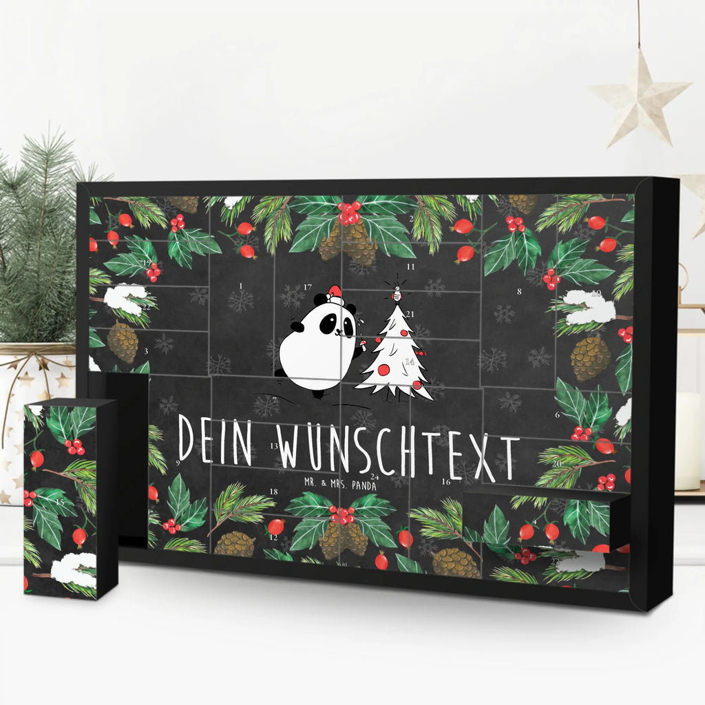 Personalisierter Befüllbarer Adventskalender Panda Weihnachtszeit Adventskalender Zum Selbst Befüllen, Befüllbarer Adventskalender