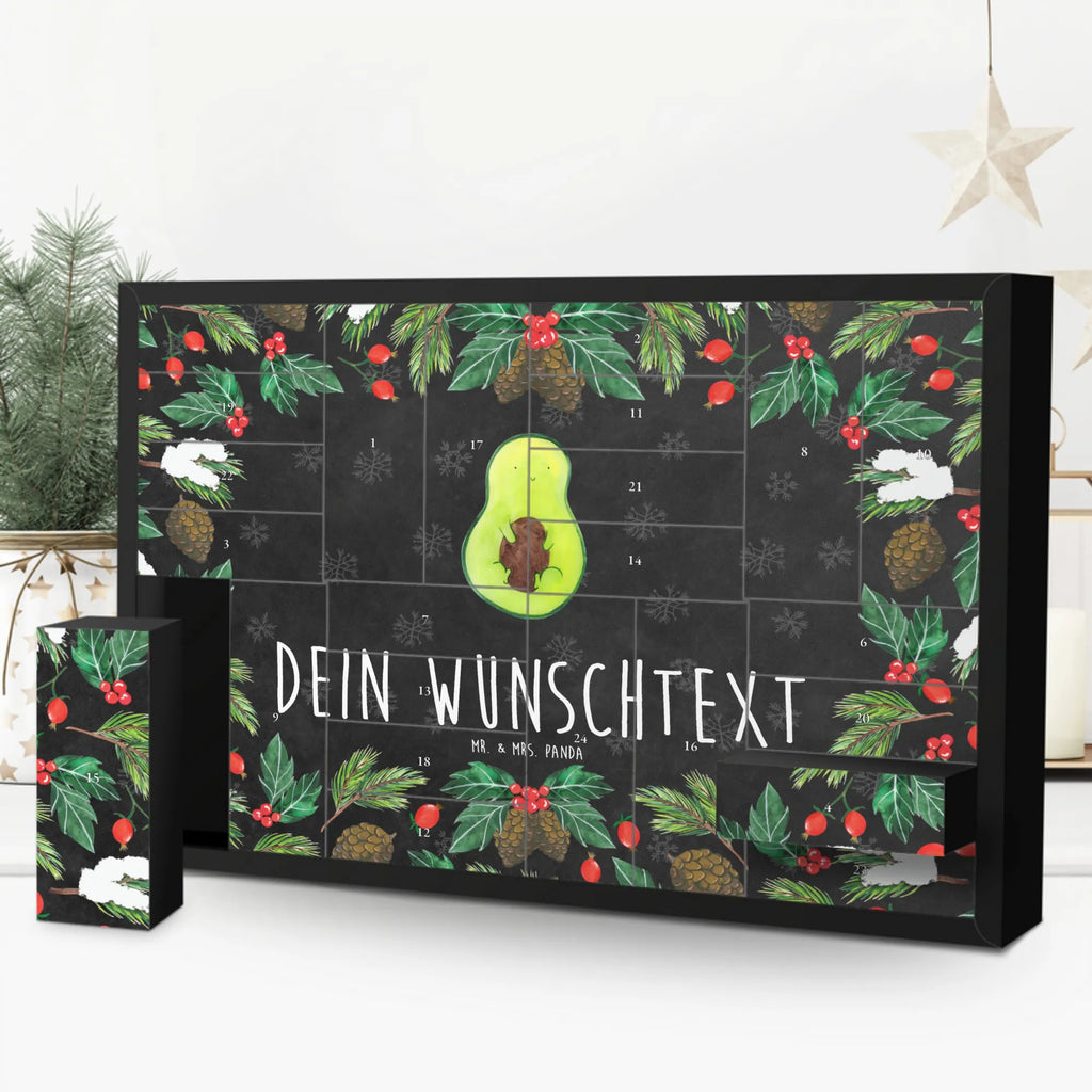 Personalisierter Befüllbarer Adventskalender Avocado Kern Adventskalender Zum Selbst Befüllen, Befüllbarer Adventskalender, Vegan, Gesund, Avocado, Veggie, Avocadokern, Pflanze, Spruch Leben, Avokado, Kern