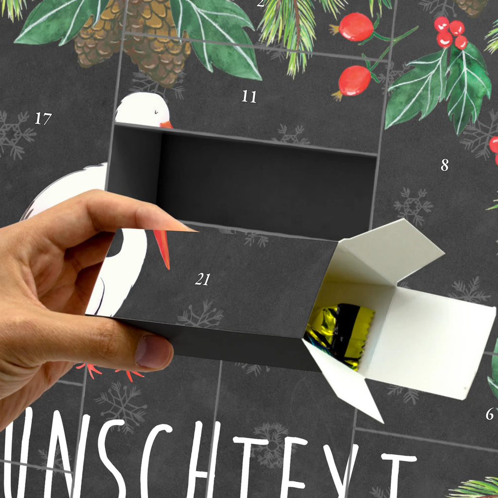 Personalisierter Befüllbarer Adventskalender Storch Adventskalender Zum Selbst Befüllen, Befüllbarer Adventskalender, Tiermotive, Tiere, Gute Laune, Lustige Sprüche, Storch, Geburt, Babybauch, Schwangerschaft, Mütter, Mutter, Mutter Werden, Störche, Baby, Schwanger