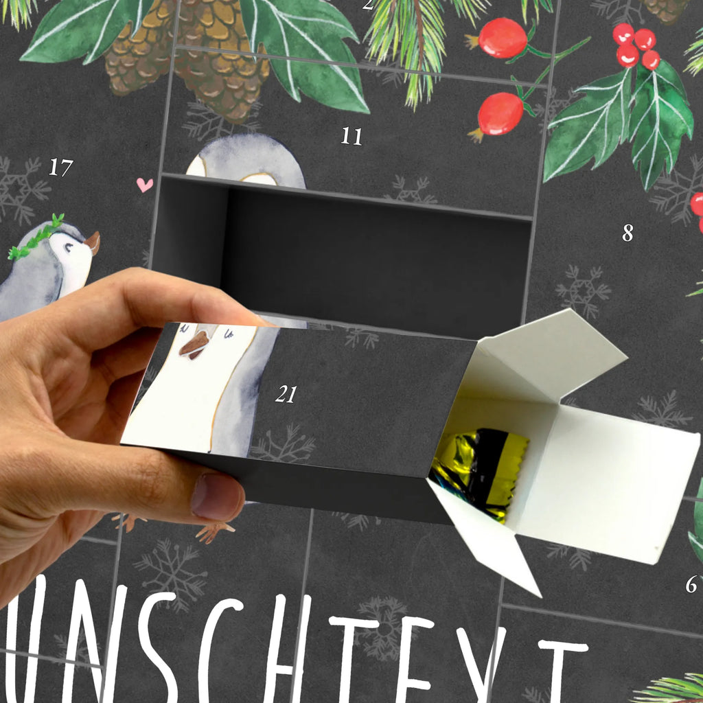 Personalisierter Befüllbarer Adventskalender Pinguin mit Kind Adventskalender Zum Selbst Befüllen, Befüllbarer Adventskalender, Vatertag, Familie, Mama, Opa, Oma, Bruder, Schwester, Papa, Muttertag, Geschenk, Mutter, Mami, Geburststag, Mutti