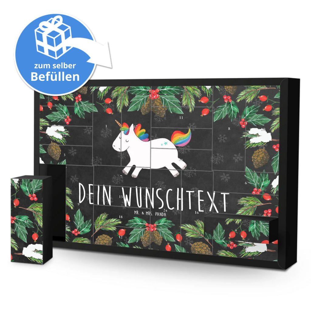 Personalisierter Befüllbarer Adventskalender Einhorn Happy Befüllbarer Adventskalender, Adventskalender Zum Selbst Befüllen, Einhorn, Einhorn Deko, Einhörner, Unicorn, Fröhlich, Freude, glücklich, Lachen, Spaß, Spannend, Lächeln, Lebensfreude, Witzig