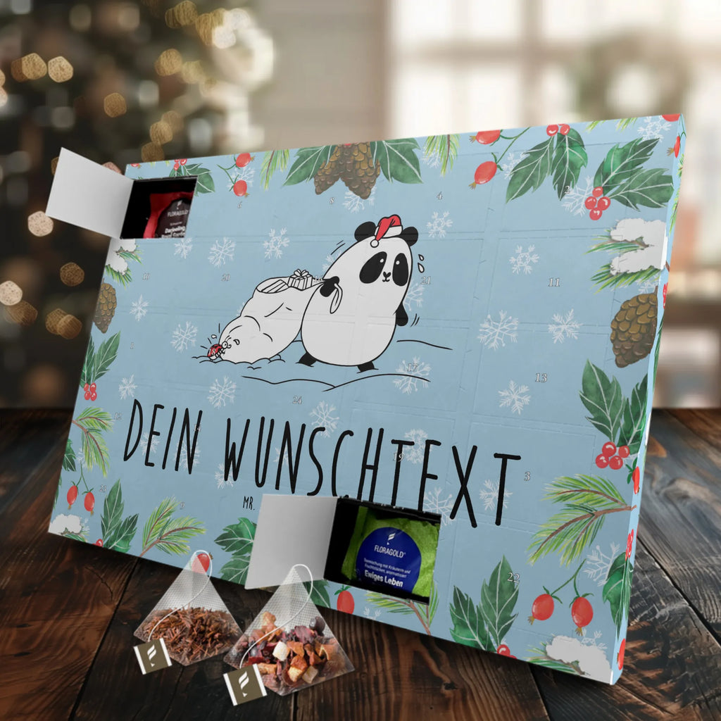  Panda Boże Narodzenie Personalisierter Tee Adventskalender
