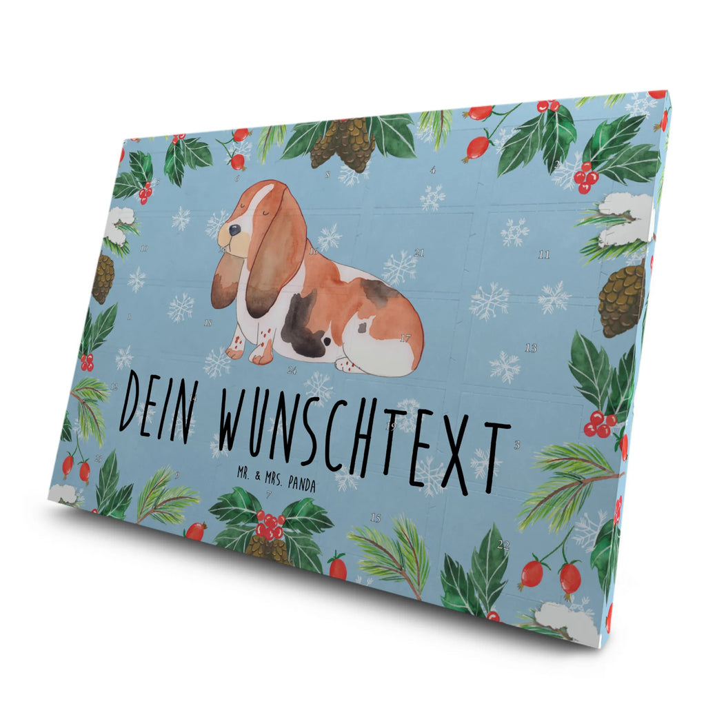 Personalisierter Tee Adventskalender Hund Basset Hound Personalisierter Tee Adventskalender, Hunderasse, Hundebesitzer, Sprüche, Tierliebhaber, Hundemotiv, Haustier, Hund, Kinderlos, Basset, Hundeliebe, Basset Hound