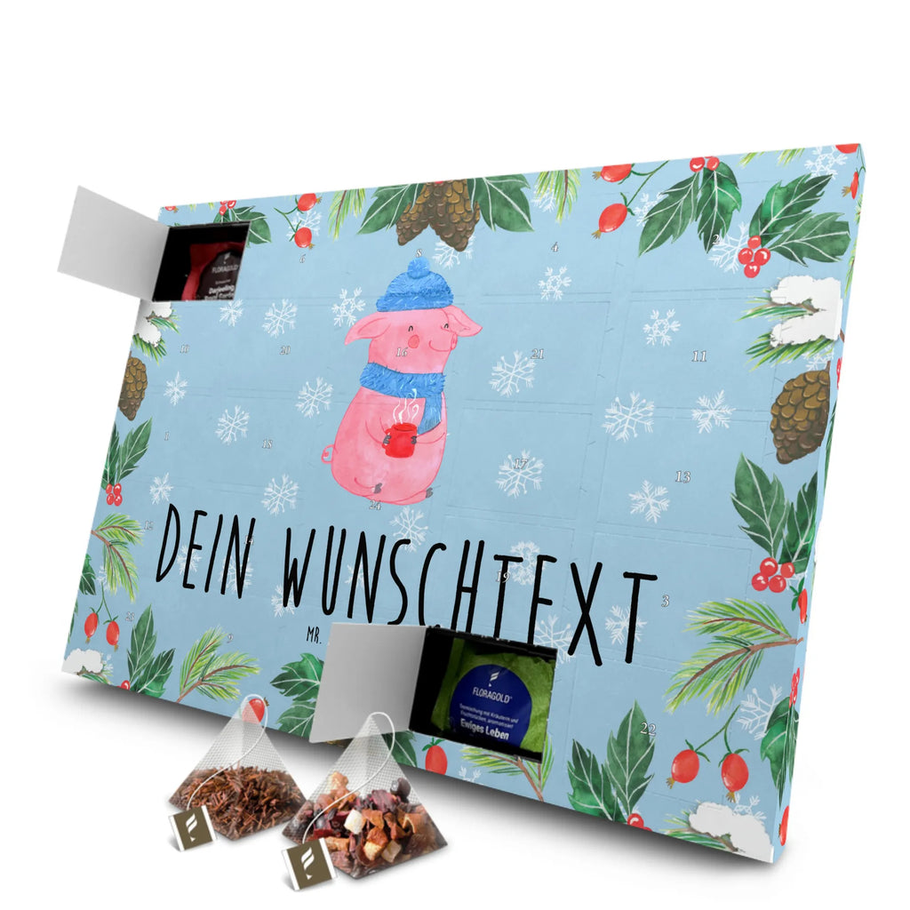 Personalisierter Tee Adventskalender Schweinchen Glühwein Personalisierter Tee Adventskalender, Advent, Heiligabend, Winter, Wintermotiv, Weihnachten, Weihnachtsdeko, Nikolaus, Spruch, Weihnachtsmarkt, Betrunken, Glühwein