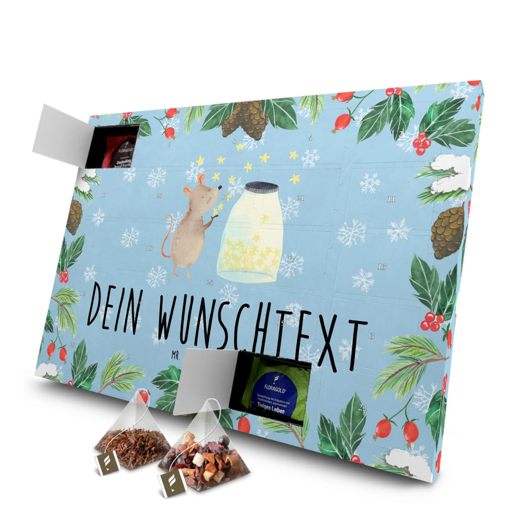 Personalisierter Tee Adventskalender Maus Sterne Personalisierter Tee Adventskalender, Tiermotive, Tiere, Gute Laune, Lustige Sprüche, Kindergeburtstag, Taufgeschenk, Erstes Kind, Schwangerschaft, Taufe, Hoffnung, Sterne, Wunsch, Geburtstag, Geburt, Kind, Maus, Träume