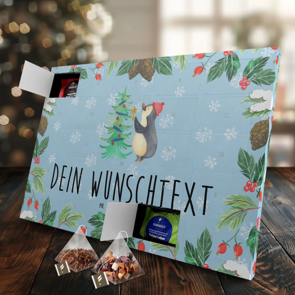 Personalisierter Tee Adventskalender Pinguin Weihnachtsbaum Personalisierter Tee Adventskalender, Advent, Winter, Heiligabend, Wintermotiv, Nikolaus, Weihnachten, Weihnachtsdeko, Pinguin
