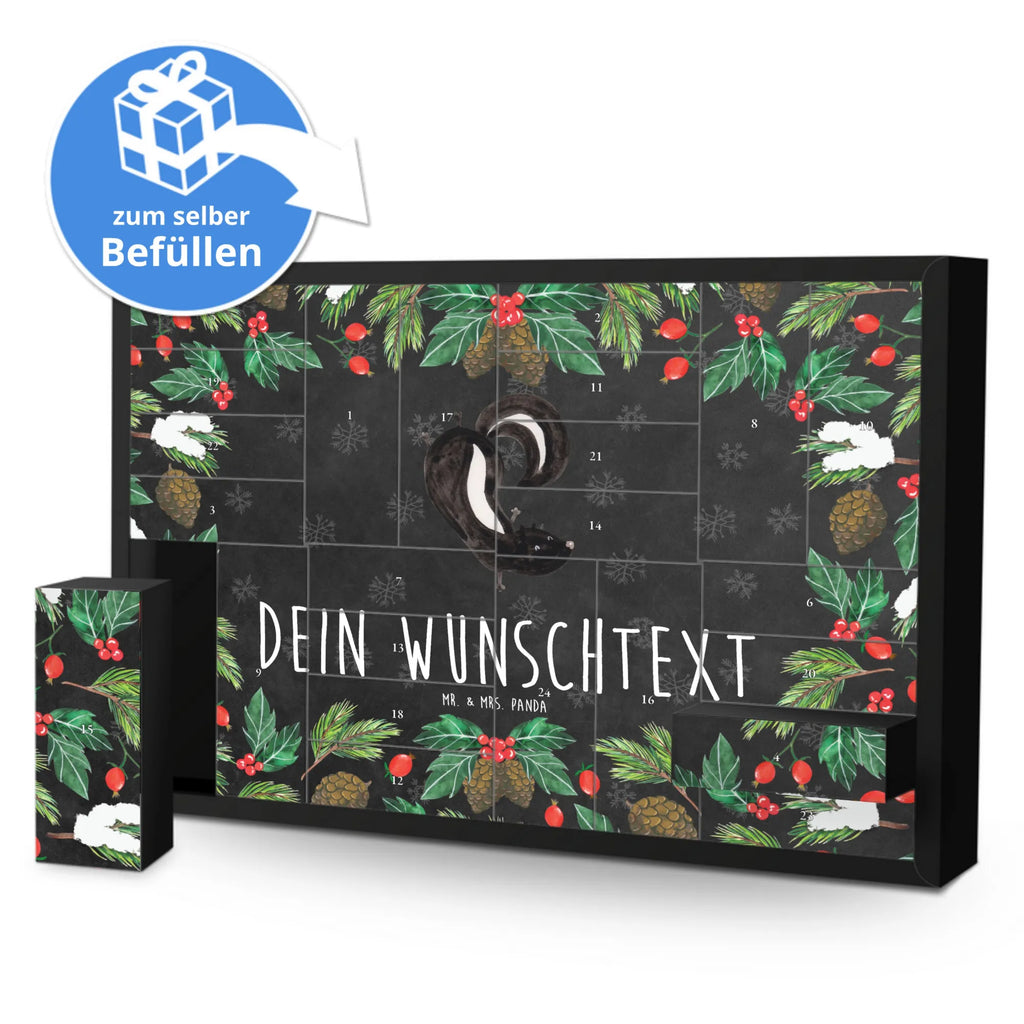Personalisierter Befüllbarer Adventskalender Stinktier Handstand Adventskalender Zum Selbst Befüllen, Befüllbarer Adventskalender, Stinktier, Skunk, Spielplatz, Kind, Wildtier, Raubtier, Stinki, Stinker, Verpielt