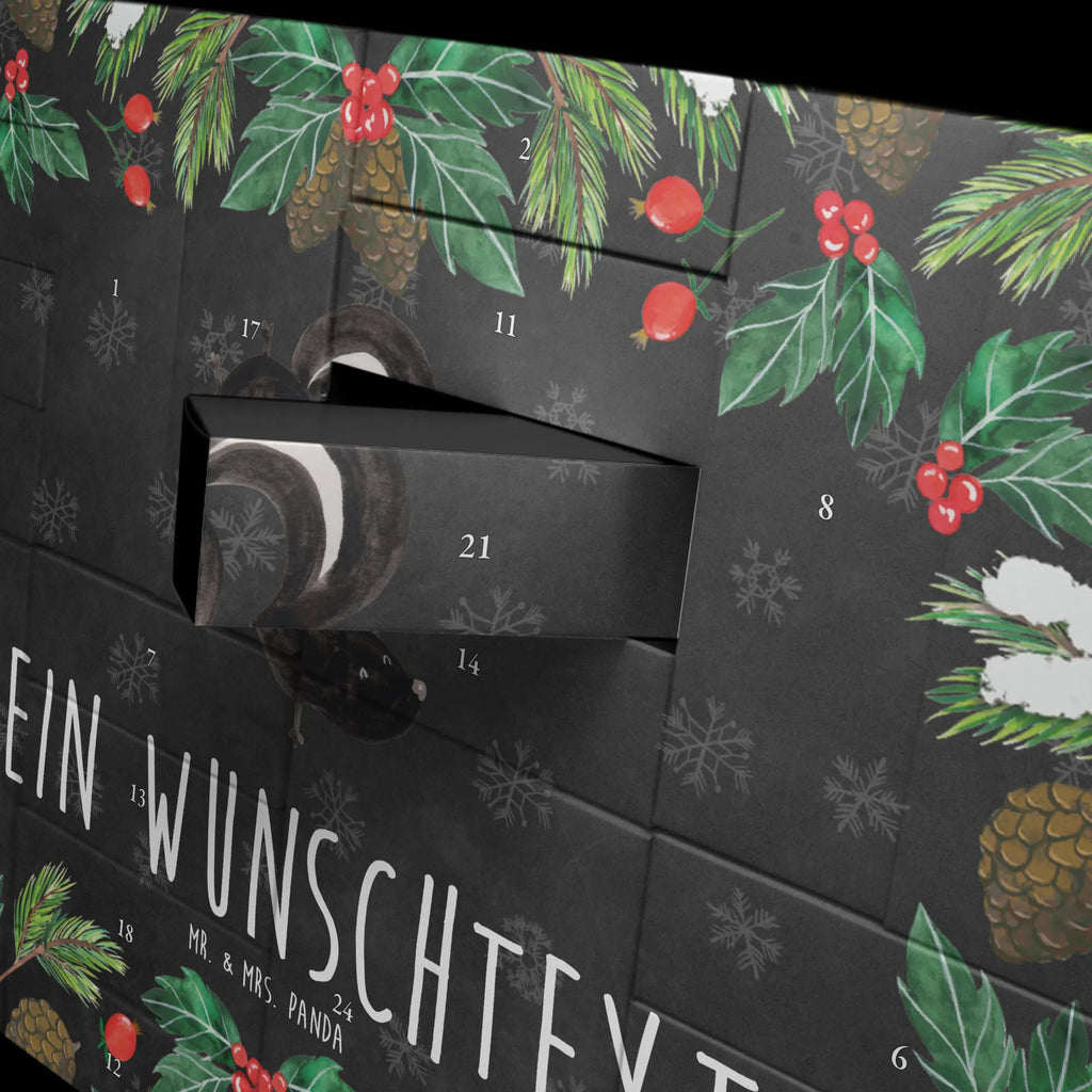 Personalisierter Befüllbarer Adventskalender Stinktier Handstand Adventskalender Zum Selbst Befüllen, Befüllbarer Adventskalender, Stinktier, Skunk, Spielplatz, Kind, Wildtier, Raubtier, Stinki, Stinker, Verpielt