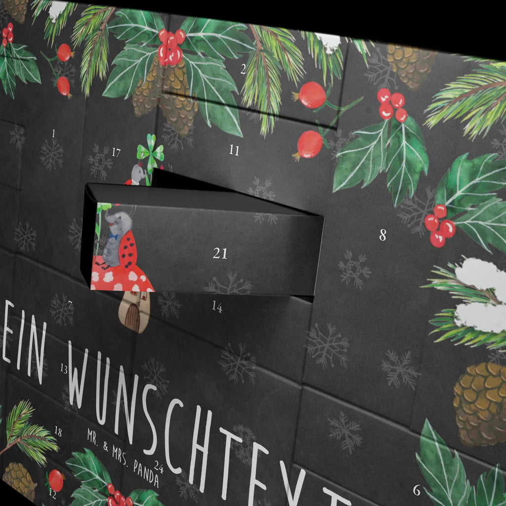 Personalisierter Befüllbarer Adventskalender Marienkäfer Fliegenpilz Befüllbarer Adventskalender, Adventskalender Zum Selbst Befüllen, Tiermotive, Tiere, Gute Laune, Lustige Sprüche, Marienkäfer, Fleigenpilzhaus, Fliegenpilz, Zuhause, Haus, Wohnung