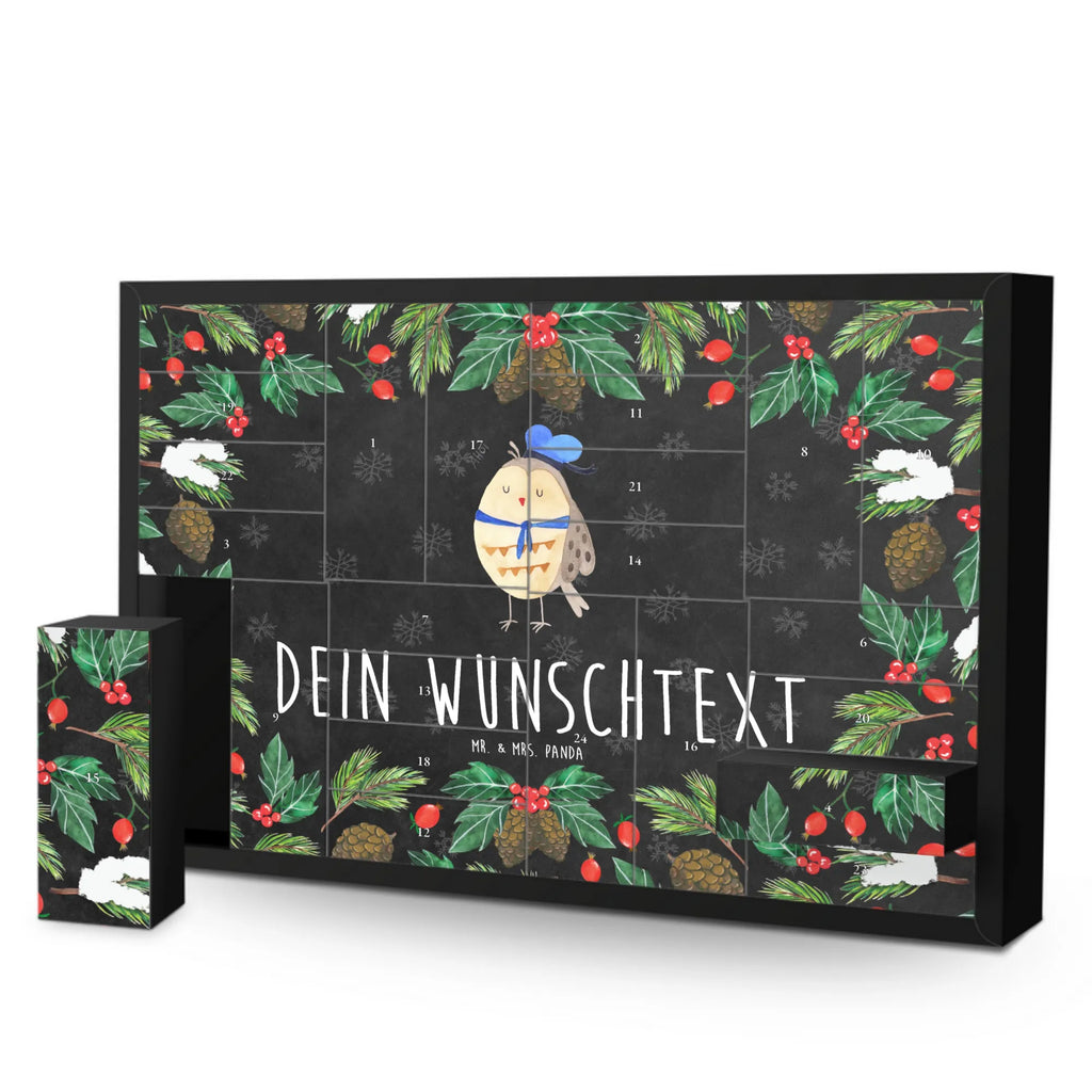Personalisierter Befüllbarer Adventskalender Eule Matrose Adventskalender Zum Selbst Befüllen, Befüllbarer Adventskalender, Eule, Owl, Eule Deko, Heimathafen, Hochzeitstag Geschenk, Ehe, Matrose, Eule Spruch, Seefahrer, Wortspiel Lustig, Freundin