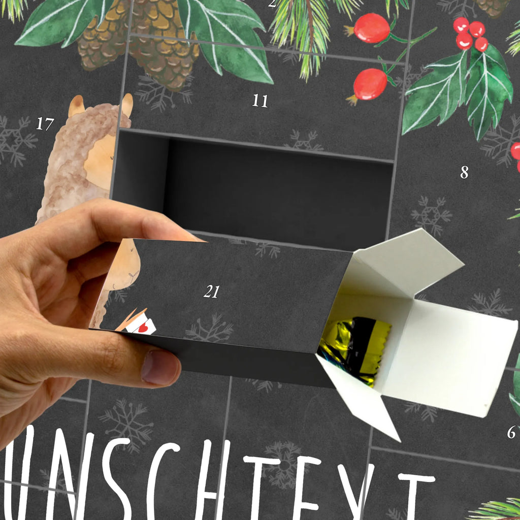 Personalisierter Befüllbarer Adventskalender Alpaka Fahne Adventskalender Zum Selbst Befüllen, Befüllbarer Adventskalender, Lama, Alpaka, Liebe, Alpakas, Lamas