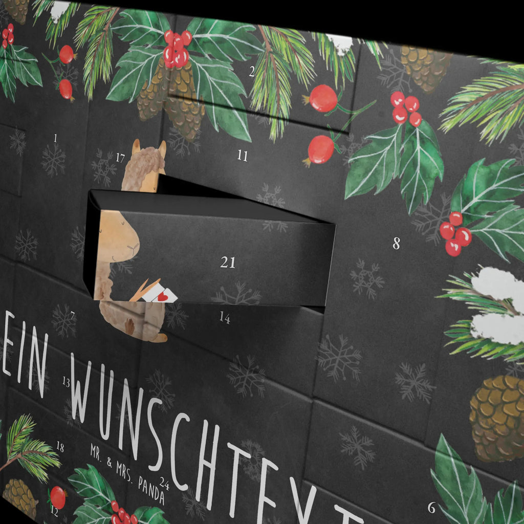 Personalisierter Befüllbarer Adventskalender Alpaka Fahne Adventskalender Zum Selbst Befüllen, Befüllbarer Adventskalender, Lama, Alpaka, Liebe, Alpakas, Lamas