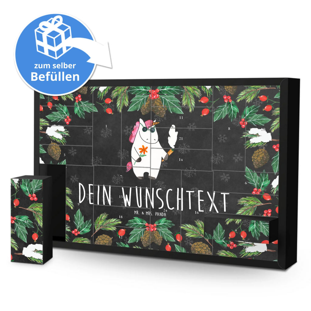 Personalisierter Befüllbarer Adventskalender Einhorn Woodstock Befüllbarer Adventskalender, Adventskalender Zum Selbst Befüllen, Einhorn, Einhorn Deko, Einhörner, Unicorn, Zigarette, Party, Kiffen, Joint, Alkohol, Witzig, Spaß. Lustig, Woodstock