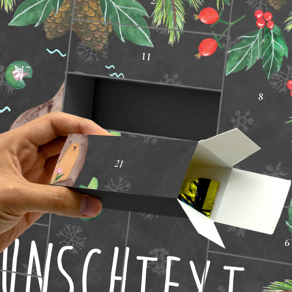 Personalisierter Befüllbarer Adventskalender Otter Seerose Befüllbarer Adventskalender, Adventskalender Zum Selbst Befüllen, Seeotter, Otter, Fischotter, Otter Seeotter See Otter