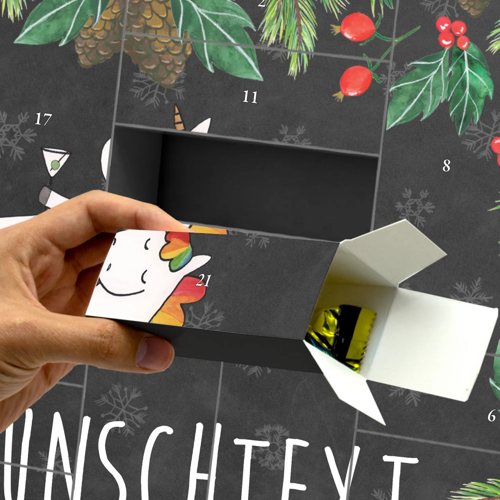 Personalisierter Befüllbarer Adventskalender Einhorn Cocktail Adventskalender Zum Selbst Befüllen, Befüllbarer Adventskalender, Einhorn, Einhorn Deko, Einhörner, Unicorn, Feiern, Spruch, Sekt, Cuba Libre, Spaß, Freundin, Lustig, Witzig, Party, Rum, Geburtstag, Glitzer, Caipirinha