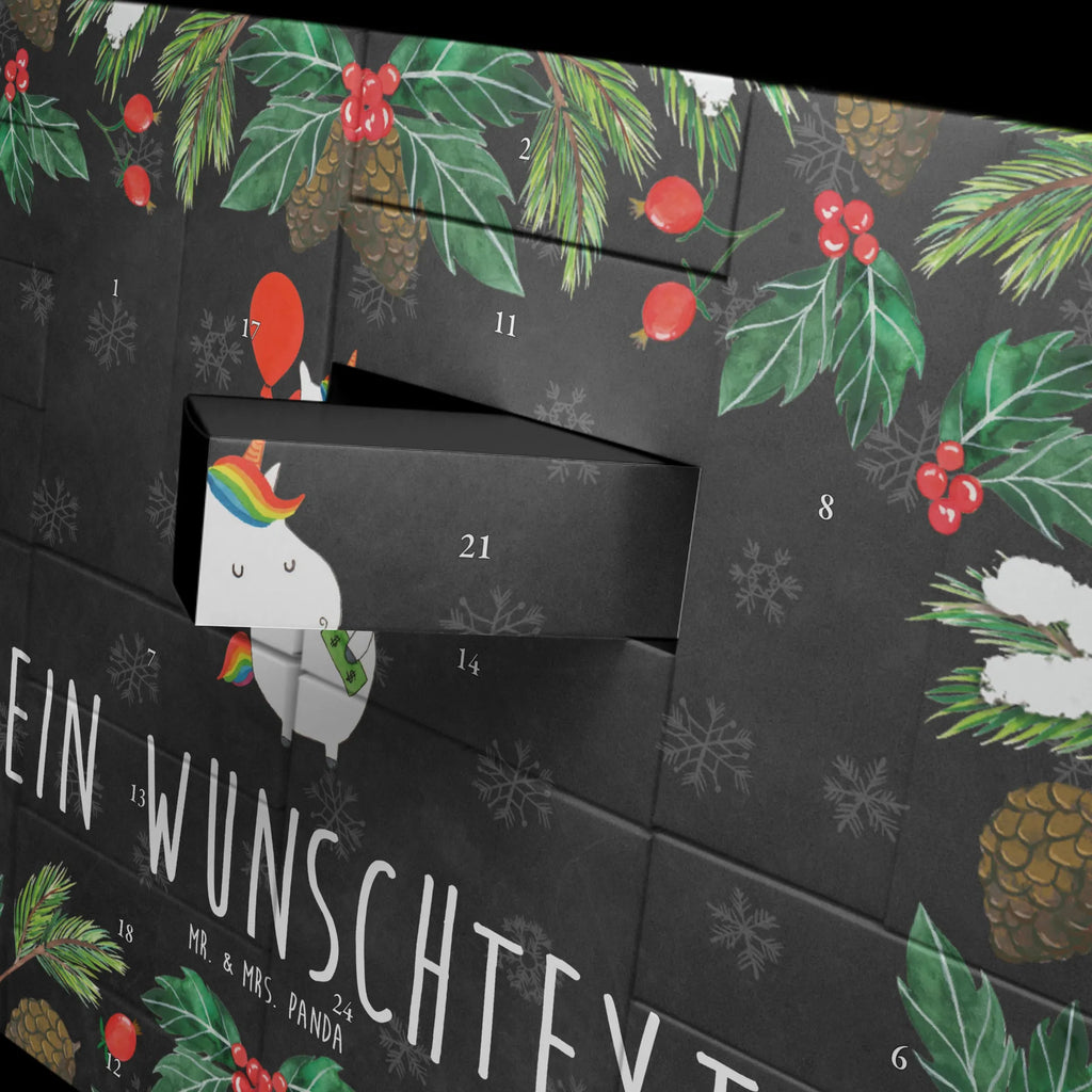Personalisierter Befüllbarer Adventskalender Einhorn Luftballon Adventskalender Zum Selbst Befüllen, Befüllbarer Adventskalender, Einhorn, Einhorn Deko, Einhörner, Unicorn, Geschenk, Freundin, Freude, Geld, Luftballon, Lebenslust