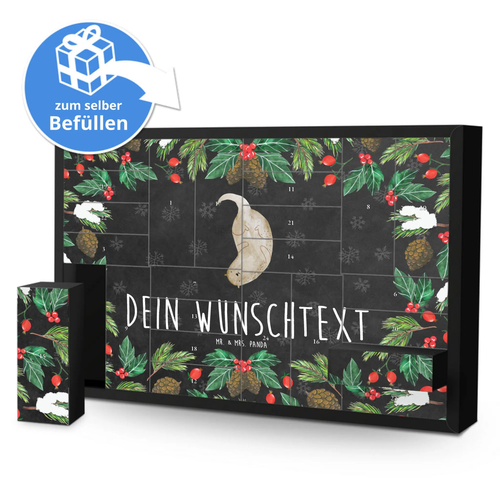 Personalisierter Befüllbarer Adventskalender Otter Kopfüber Befüllbarer Adventskalender, Adventskalender Zum Selbst Befüllen, Seeotter, Otter, Fischotter, Otter Seeotter See Otter