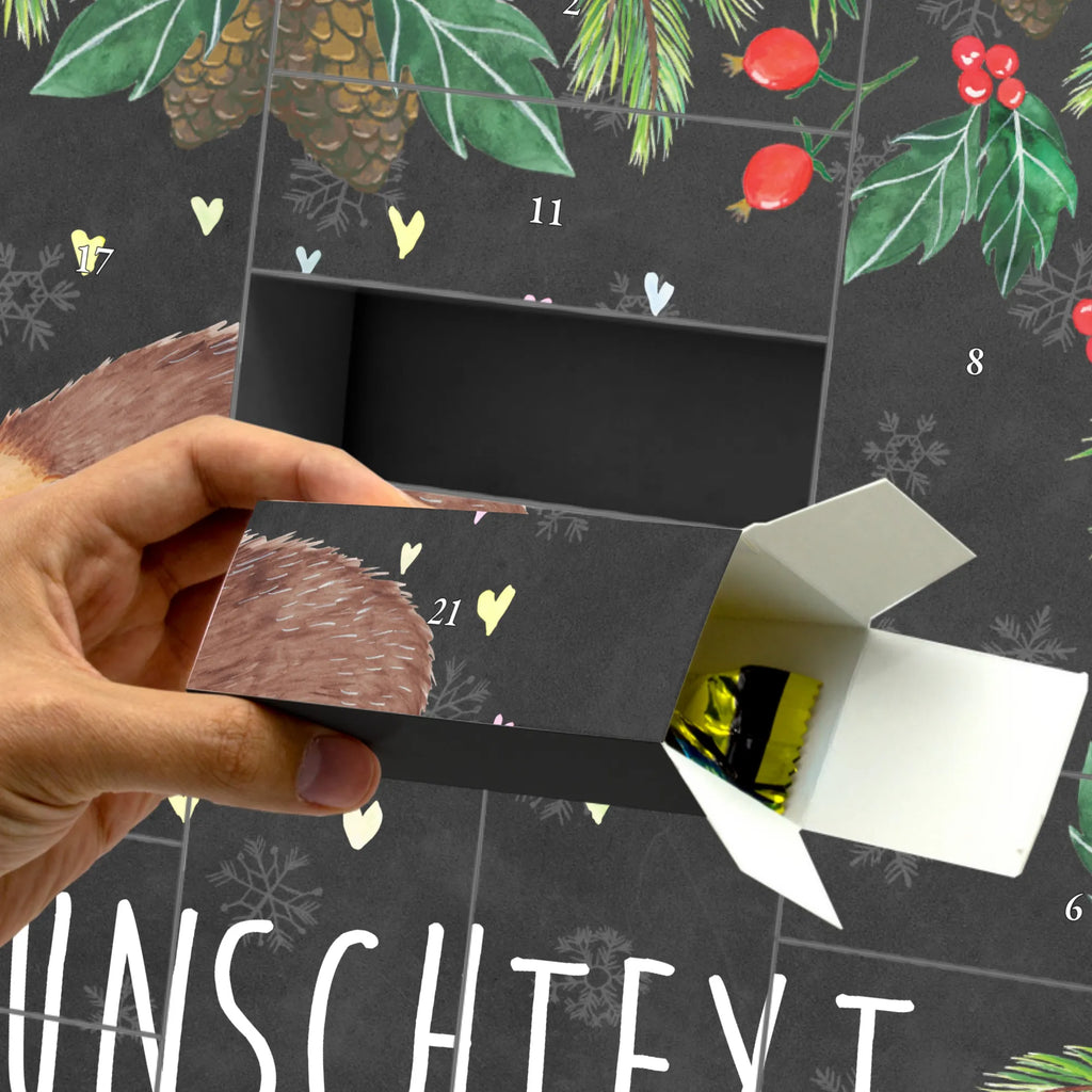 Personalisierter Befüllbarer Adventskalender Igel Herzen Adventskalender Zum Selbst Befüllen, Befüllbarer Adventskalender, Tiermotive, Tiere, Gute Laune, Lustige Sprüche, Kuss, Herzen, Igel, Herz, Vertrauen, Leben, Liebe