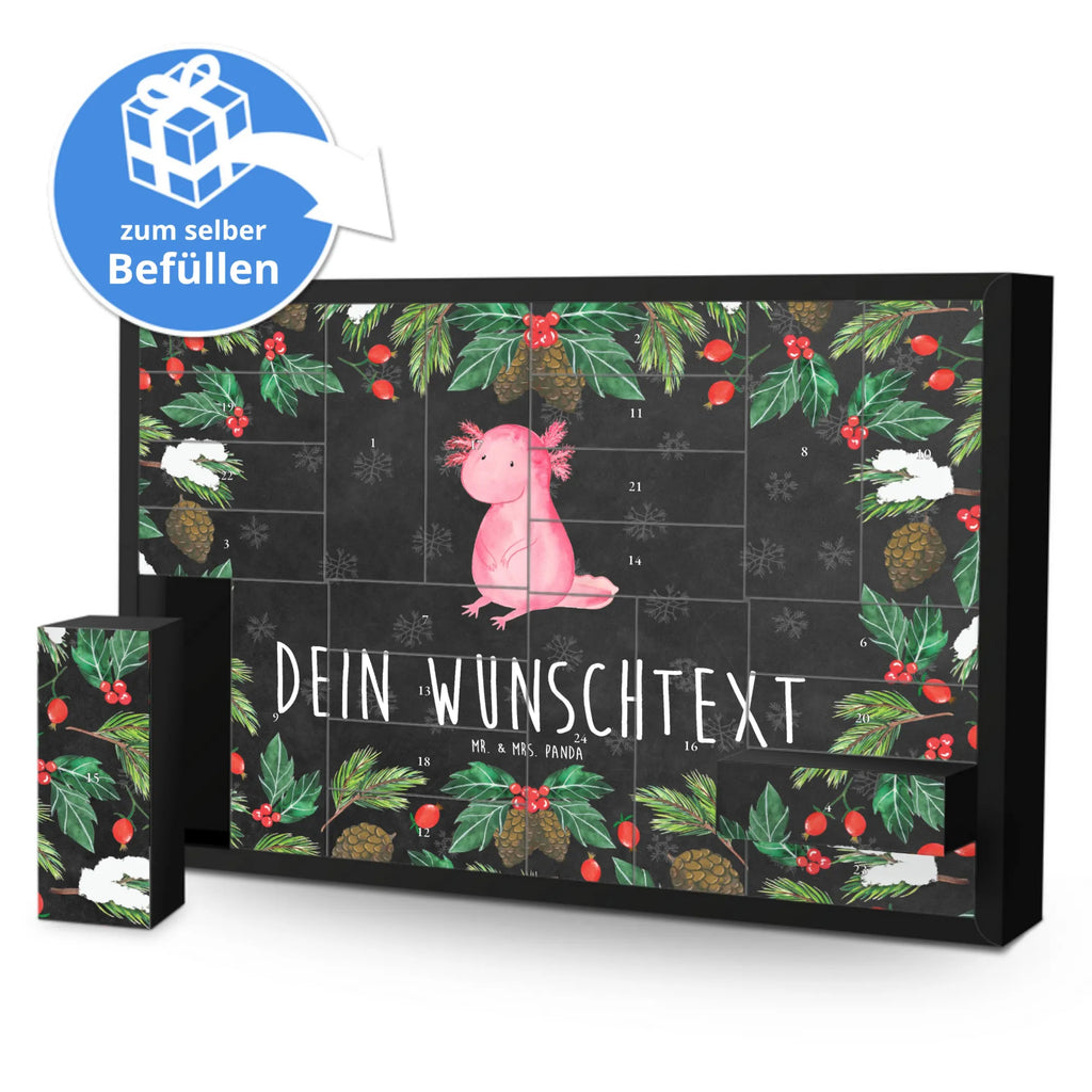 Personalisierter Befüllbarer Adventskalender Axolotl Niedlich Adventskalender Zum Selbst Befüllen, Befüllbarer Adventskalender, Axolotl, Molch, Lebensstil, Freundin, Weisheit, Liebe, Vergnügt, Fröhlich, Axolot, Lebensweisheit, Zufrieden