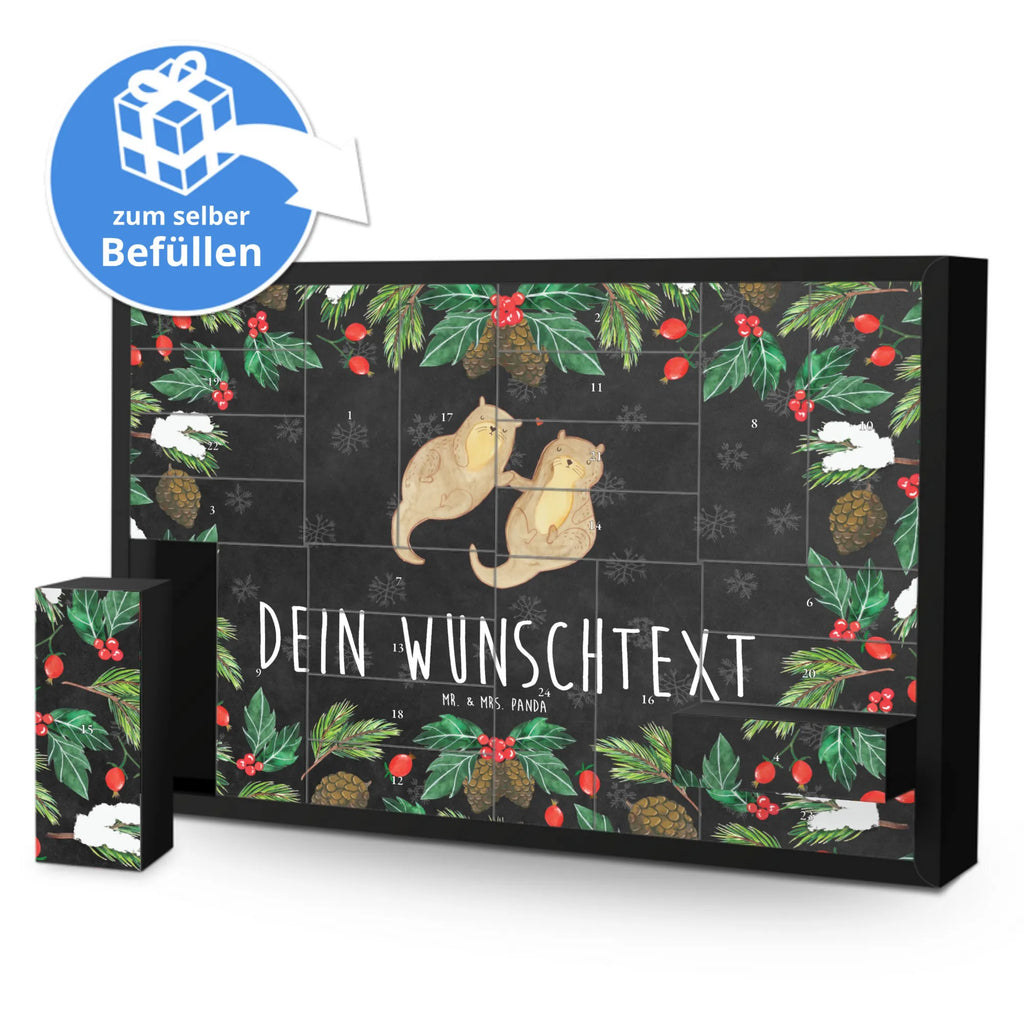 Personalisierter Befüllbarer Adventskalender Otter Hände halten Adventskalender Zum Selbst Befüllen, Befüllbarer Adventskalender, Seeotter, Otter, Fischotter, Otter Seeotter See Otter